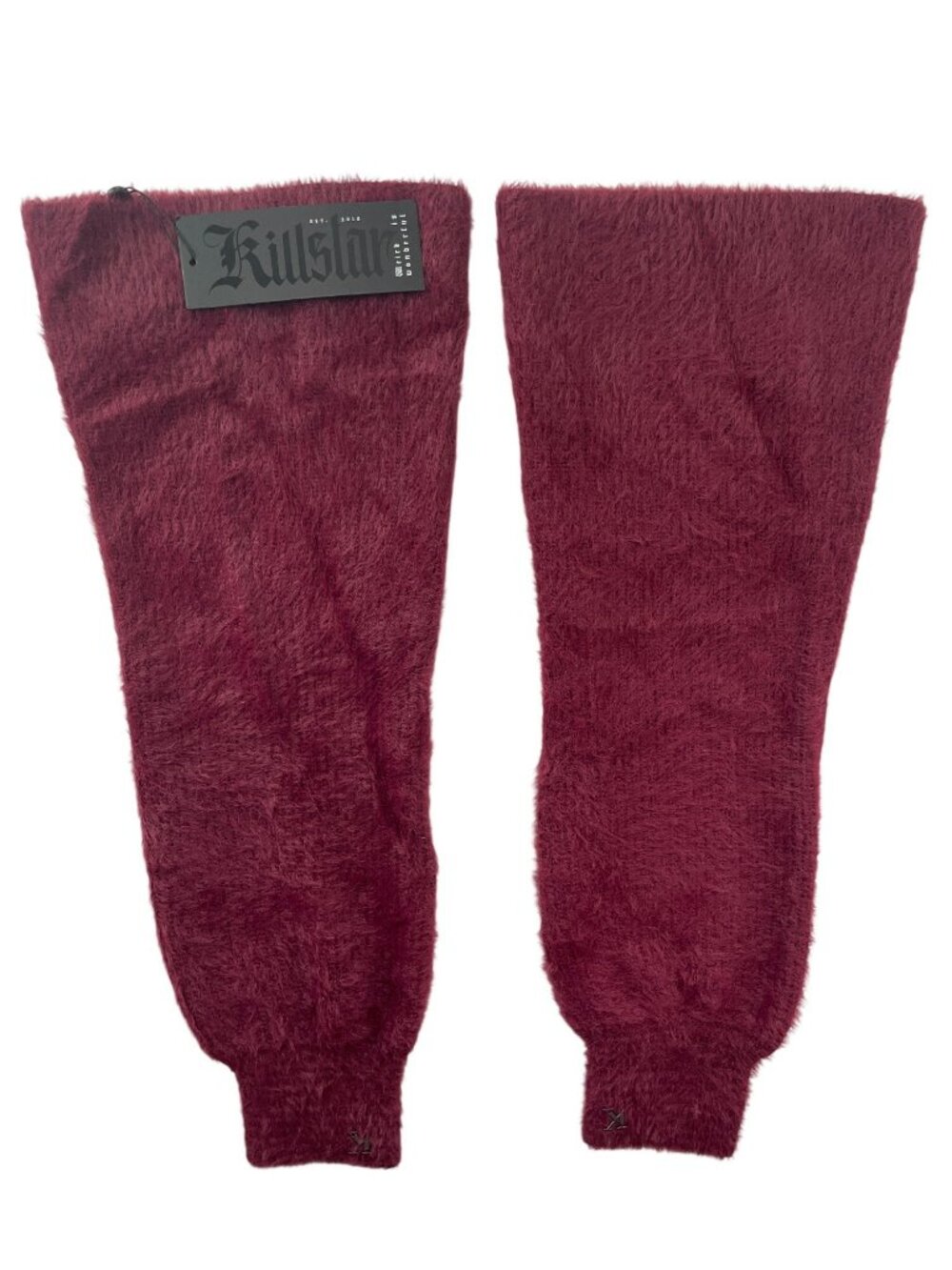 Killstar Dark Night Red Fuzzy Knit Leg Warmers Gothic Style NEW W/TAGS